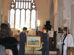 a The Lancaster painting is unveiled