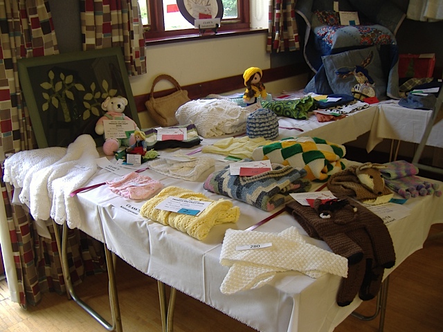 Image of knitted entries in the 2015 Village Show
